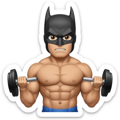 Batman lift dumbbells sticker