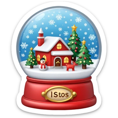 snow globe cristmas sticker