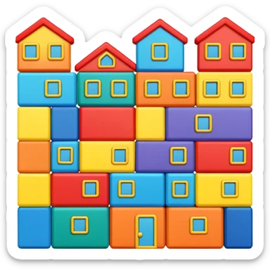 Toy Block Homes sticker