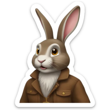 Lapin-nain-des-Pays-Bas-brun-foncé sticker