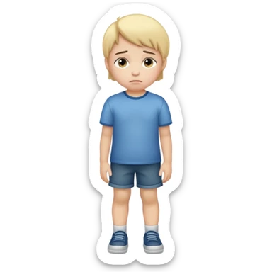 sad child full body sticker