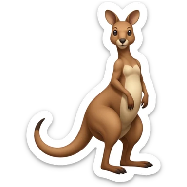 Kangaroo balancing on its tail sticker
