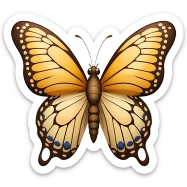 butterfly emerging from a cocoon sticker