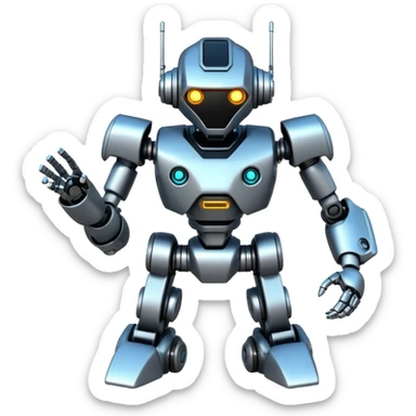 Futuristic Technological modern cyberpunk mecha robot sticker
