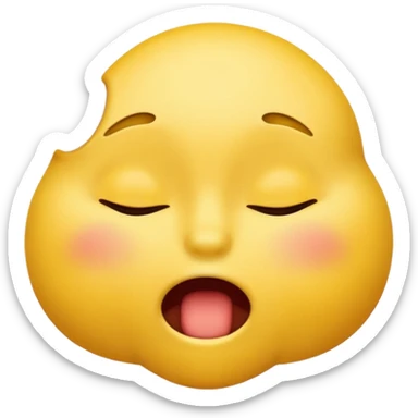 default emoji face with eyes closed, biting lower lip sticker