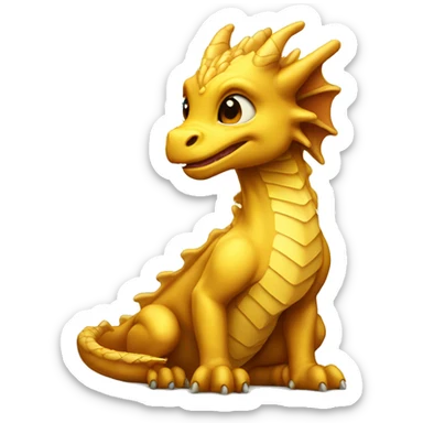 Baby golden dragon sticker