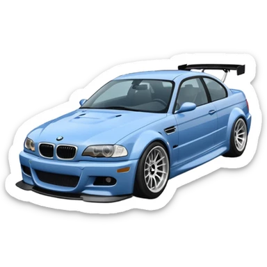 As the BMW M3 E46 drifts around a corner, a slight wisp of smoke should rise from its rear, and its wheels should appear at a certain angle to the turn. Merge the car with the road so it doesn't disappear sticker