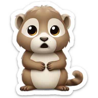 Marmotte qui est triste  sticker