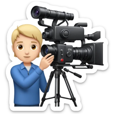 filming in studio with big camers and setup sticker