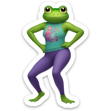 Frog in lululemon  sticker