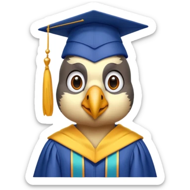 parrot graduate college sticker