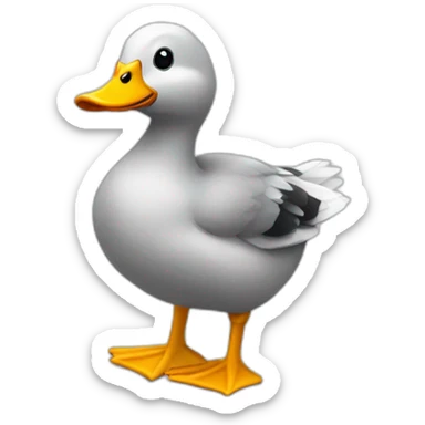 canard et un poussin sticker