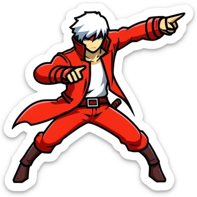 Dante from Devil May Cry in fighting pose sticker