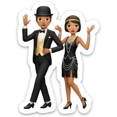 a pair of dancing jazzers sticker