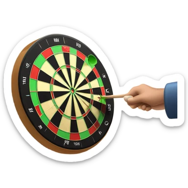 Peeking at dart board sticker
