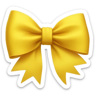 Yellow bow  sticker