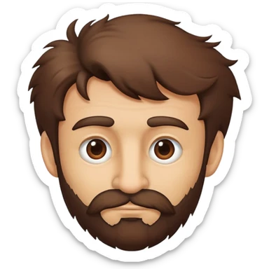 hairy man with a crooked nose sticker