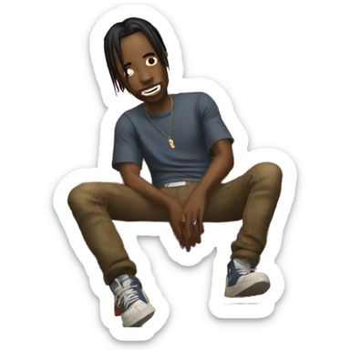 Travis Scott on a couch sticker