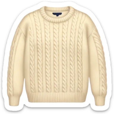 cream sweater sticker