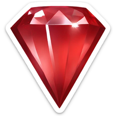 red diamond with red transparent wings  sticker