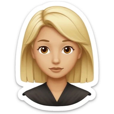 taco with blonde hair swoop sticker