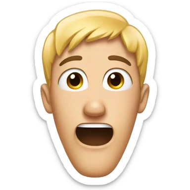 nails emoji with shy face sticker