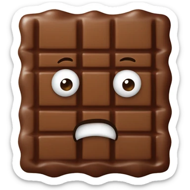 A square chocolate, salted caramel sticker