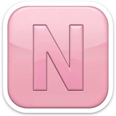 Netflix aesthetic "N" logo in pastel pink sticker
