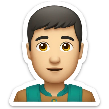 pensive kazakh guy sticker