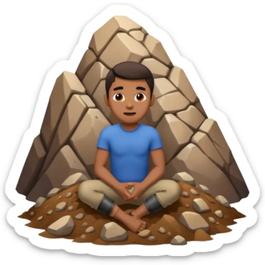 homme qui une montagne coincé dans les fesse sticker