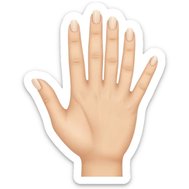 Hand with all fingers up except ring finger sticker
