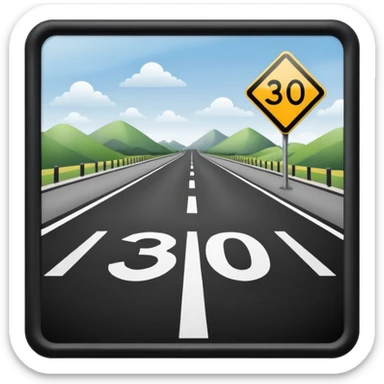 tempo 30 strasse und verkehrsschild sticker