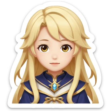 Cute Lumine from Genshin Impact in Photorealistic Hoyoverse Anime Style  sticker