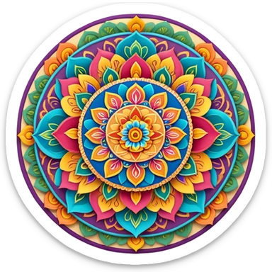 Beautiful hindi mandala  sticker