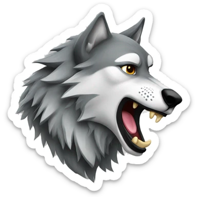 Howling wolf  sticker