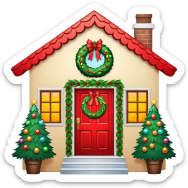 Christmas house sticker