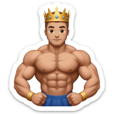 muscle arm emoji body builder king emoji  sticker