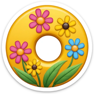 círculo florido clique aqui sticker