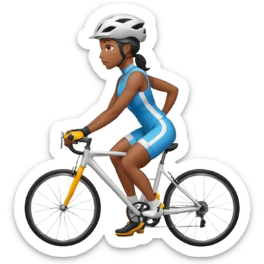 City Cyclist black woman sticker