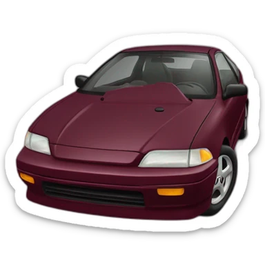 1995 Honda Civic Coupe burgundy  sticker