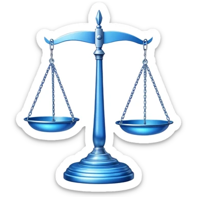 blue scales of justice sticker