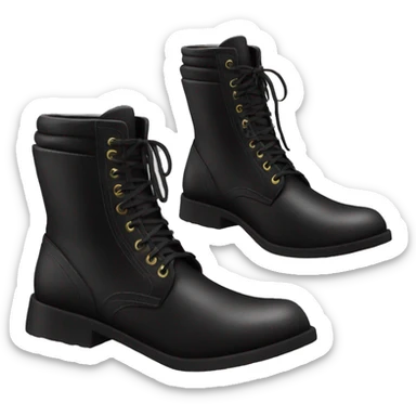 Bota com salto preta sticker