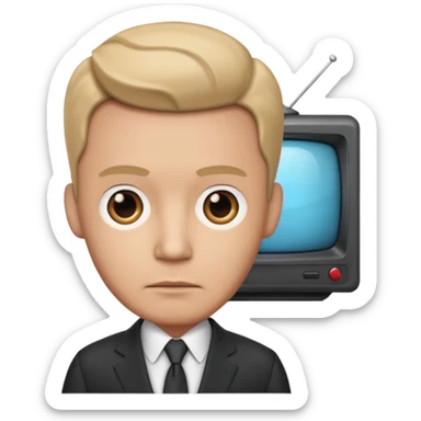 Mr puzzles from smg4, tv head sticker