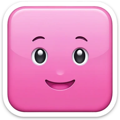 solid faceless pink square sticker