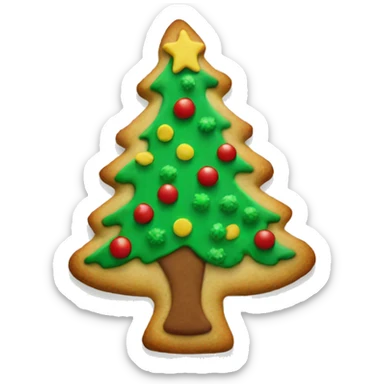 Christmas tree cookie sticker