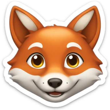 smiling fox sticker