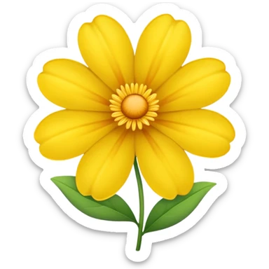 realistic yellow flower sticker