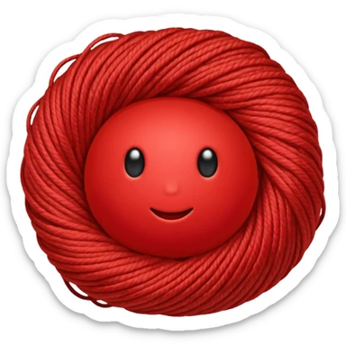 red ball of yarn sticker