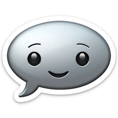  chat burbulas juodai baltas su mettalic efektu sticker