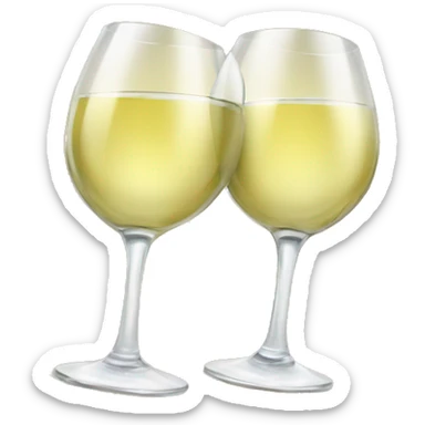 white wine glasses clinking  sticker
